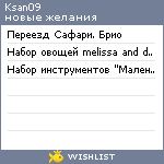 My Wishlist - ksan09