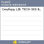 My Wishlist - ksan12