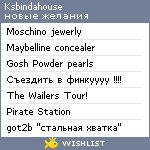 My Wishlist - ksbindahouse