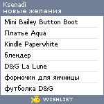 My Wishlist - ksenadi