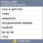 My Wishlist - ksenia_phhh