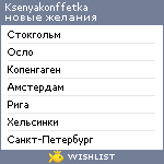 My Wishlist - ksenyakonffetka