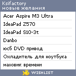 My Wishlist - ksifactory