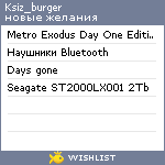 My Wishlist - ksiz_burger