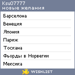 My Wishlist - ksu07777