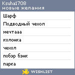 My Wishlist - ksuha1708