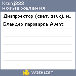 My Wishlist - ksunj333