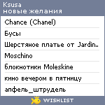 My Wishlist - ksusa