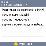 My Wishlist - ksuu