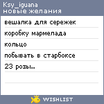 My Wishlist - ksy_iguana