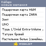 My Wishlist - kuklapo