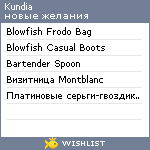 My Wishlist - kundia