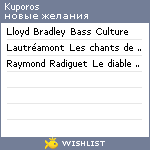 My Wishlist - kuporos