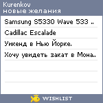 My Wishlist - kurenkov