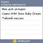 My Wishlist - kurito