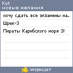 My Wishlist - kut