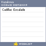 My Wishlist - kuzakova