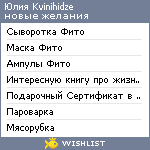 My Wishlist - kvinihidze