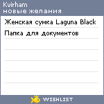 My Wishlist - kvirham