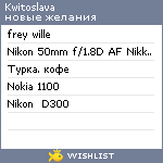 My Wishlist - kwitoslava