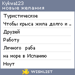 My Wishlist - kykwa123