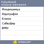 My Wishlist - kykyshonok