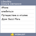 My Wishlist - l0nochka