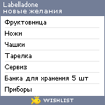 My Wishlist - labelladone