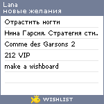 My Wishlist - lalalana