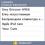 My Wishlist - lamurka