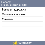 My Wishlist - lanaby