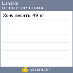 My Wishlist - lanaiks