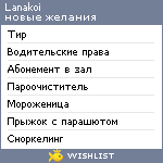 My Wishlist - lanakoi