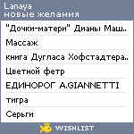 My Wishlist - lanaya