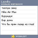 My Wishlist - lavodka