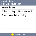 My Wishlist - lavrik_ksu