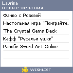 My Wishlist - lavrina