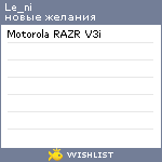 My Wishlist - le_ni