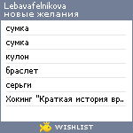 My Wishlist - lebavafelnikova