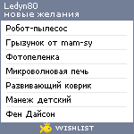 My Wishlist - ledyn80