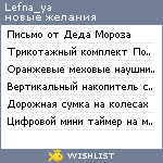 My Wishlist - lefna_ya