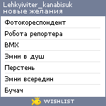 My Wishlist - lehkyiviter_kanabisuk