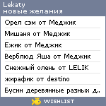 My Wishlist - lekaty