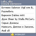 My Wishlist - lelka_olka