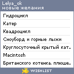 My Wishlist - lelyaok