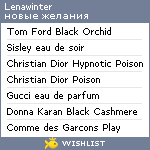 My Wishlist - lenawinter