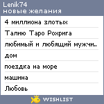 My Wishlist - lenik74