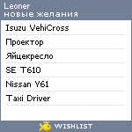 My Wishlist - leoner