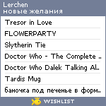 My Wishlist - lerchen