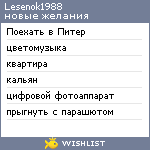 My Wishlist - lesenok1988